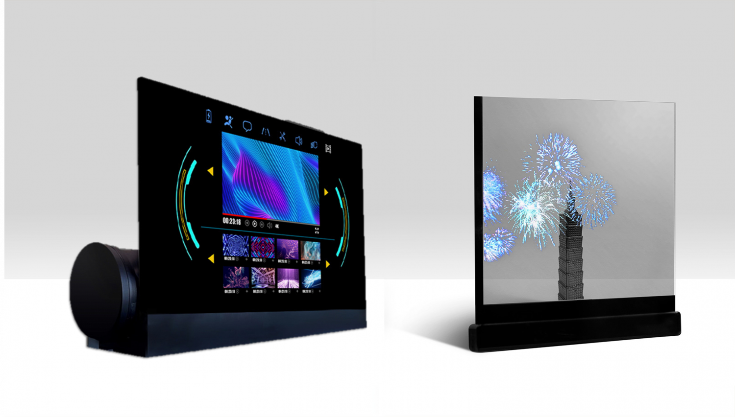 可捲式、折疊性、高透明